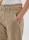 Beige Slouchy Denim Trousers in Pure Cotton_3