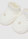 White cotton baby hat and booties set regular fit_2