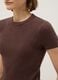 Brown stretch cotton fitted t-shirt_3