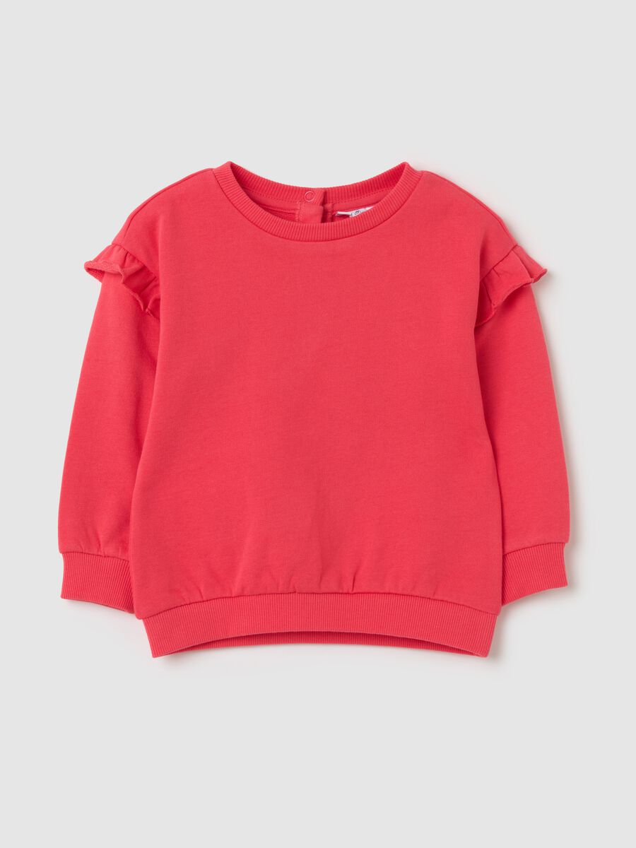 French terry sweatshirt with frills_0