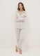 Grey striped pure cotton pyjamas with regular fit_0