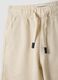 Boys&rsquo; white pure cotton cargo shorts with drawstring, regular fit_2