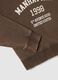 Brown crew-neck sweatshirt in regular fit cotton blend with lettering_5