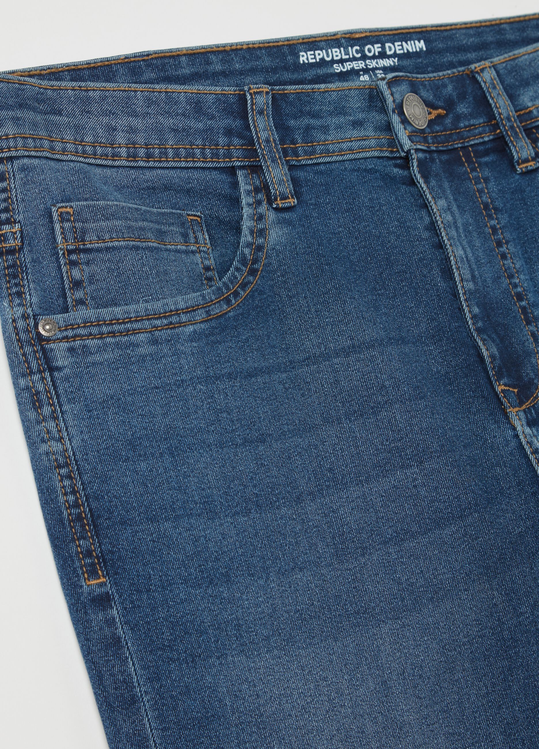 Super-skinny-fit jeans with fading