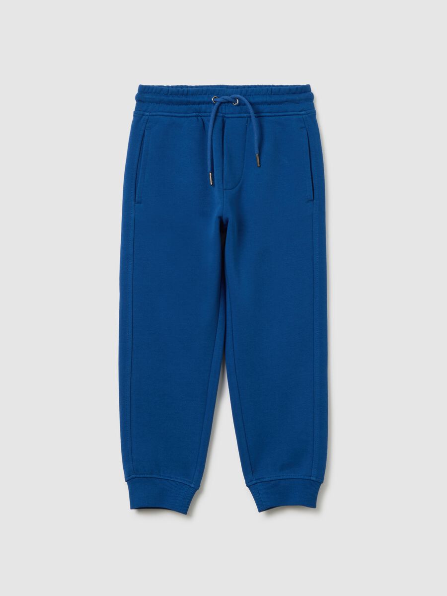 Boys' blue pure cotton trousers regular fit_0
