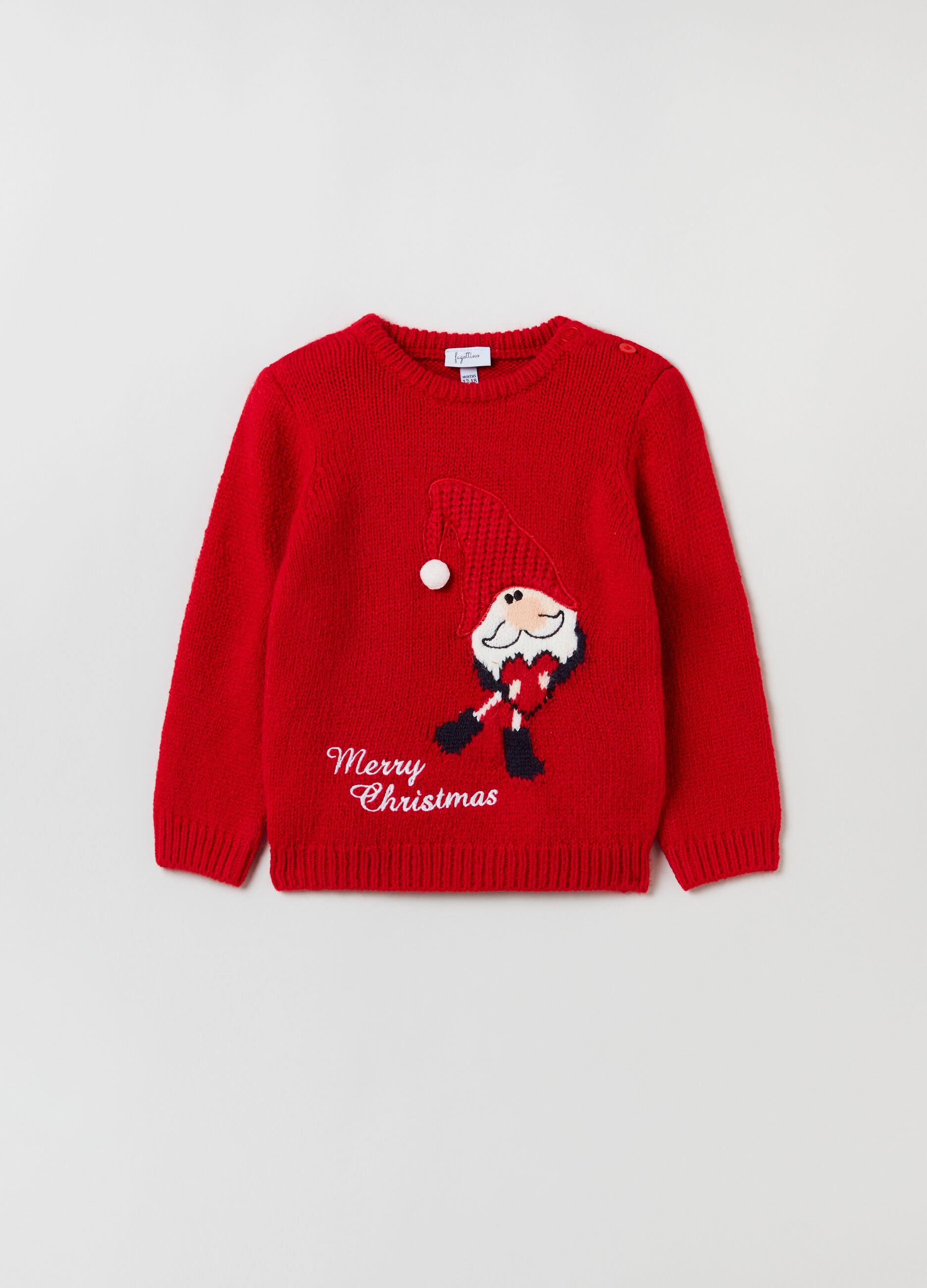 Christmas Jumper con Babbo Natale jacquard_0