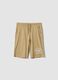 Boys&rsquo; beige pure cotton regular-fit shorts_3