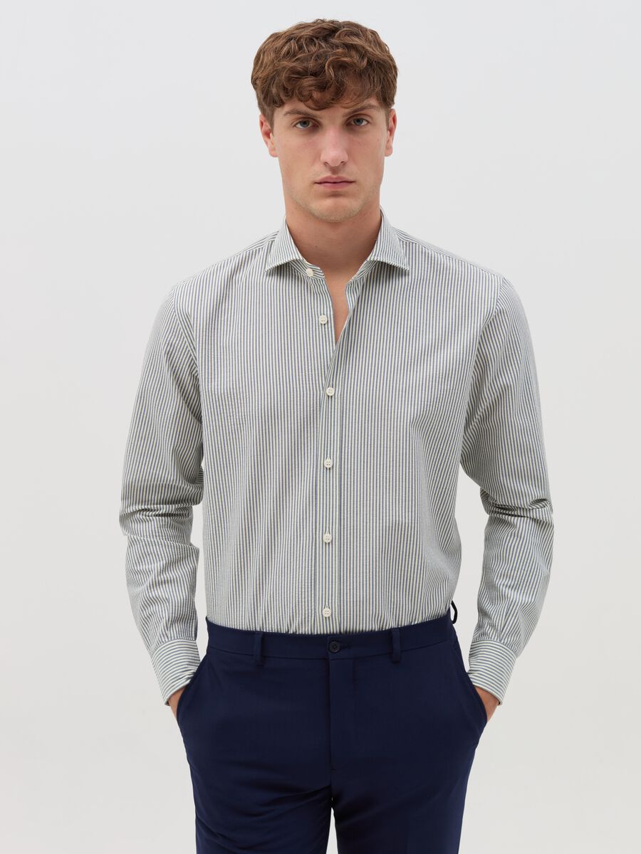 Regular-fit striped cotton shirt_0