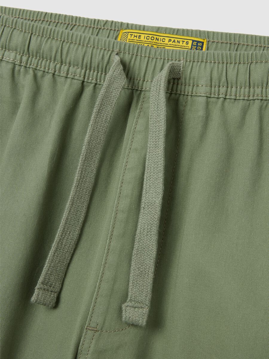 Men's Regular Fit Green Pure Cotton Shorts_5