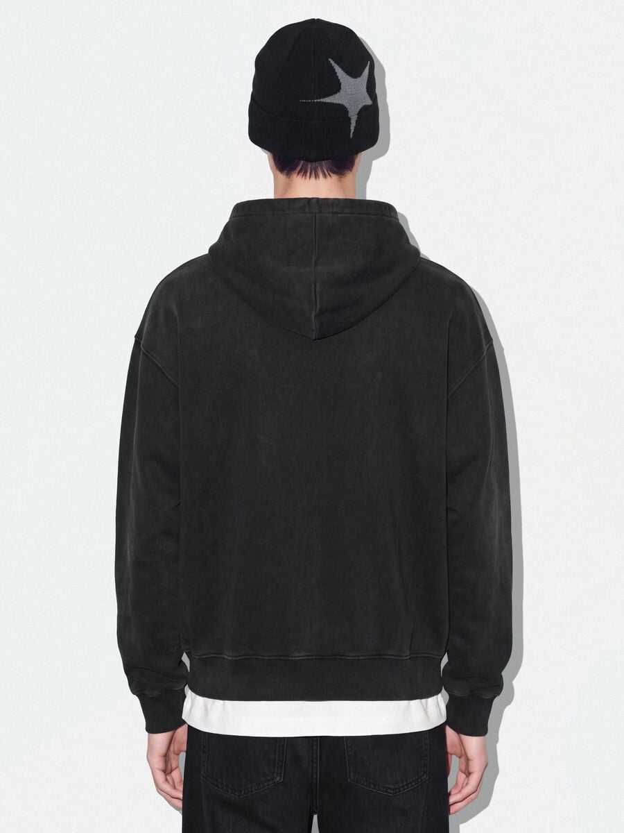 Hoodie over grigia in puro cotone con stampa "A Nightmare On Elm Street"_3