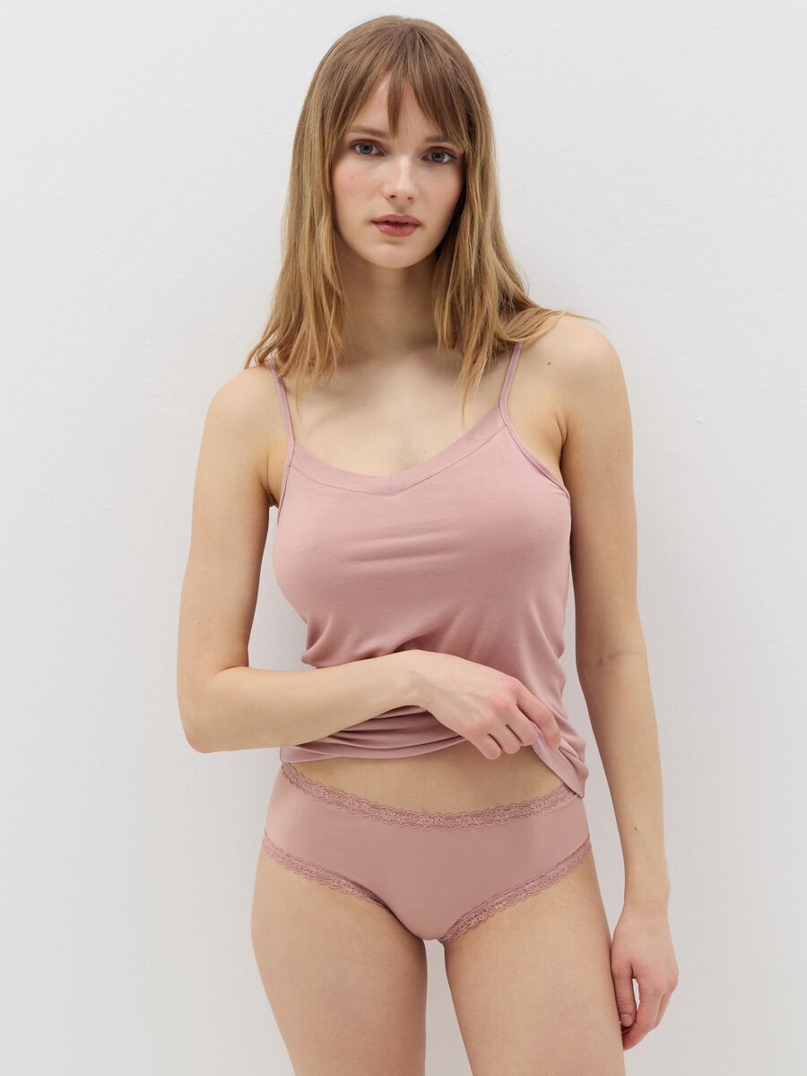 Culotte in microfibra con pizzo_0