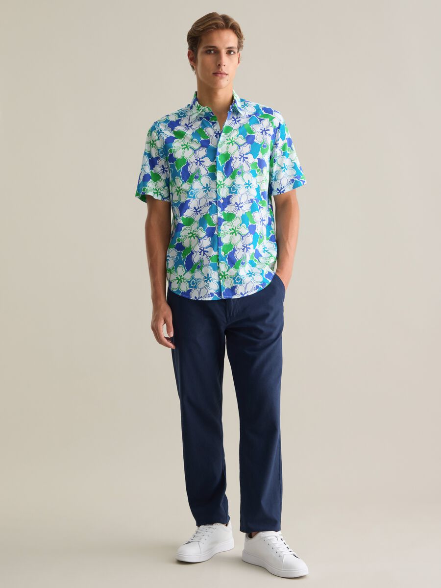 Men's pure cotton multicolour regular fit shirt_2