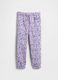 Purple girl trousers with graphic print_0
