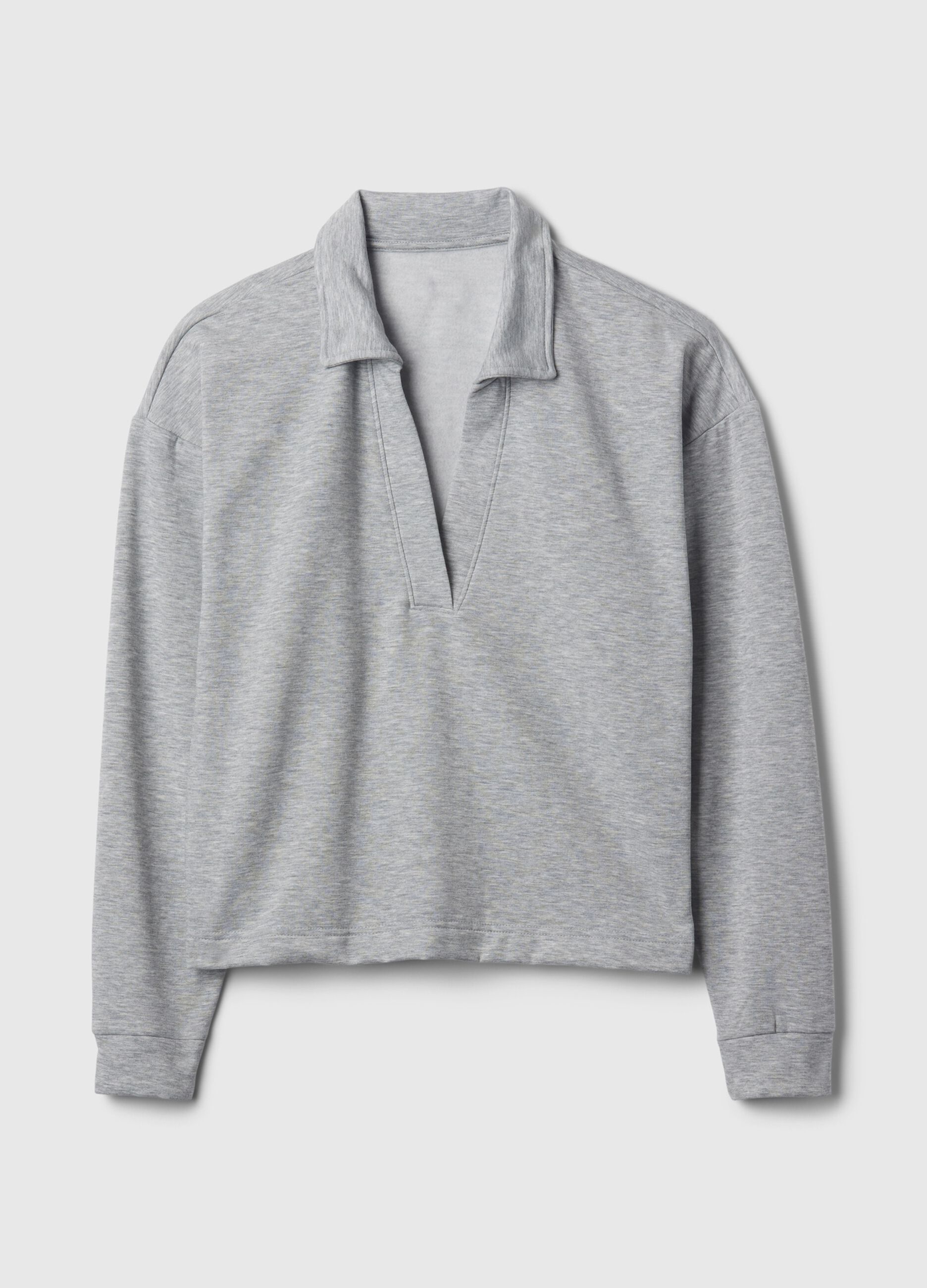 Sweatshirt with polo neck