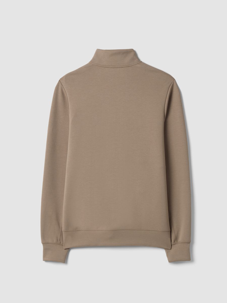 Full-zip beige con colletto in tessuto elasticizzato Easy Dry regular fit_6