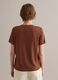 Brown pure linen short-sleeve regular-fit T-shirt_3