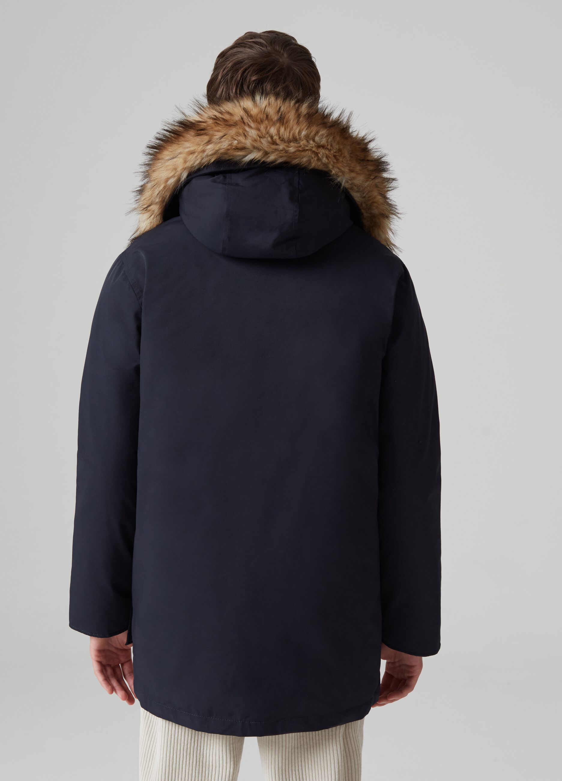 Parka con cappuccio Blu navy PIOMBO da Uomo OVS