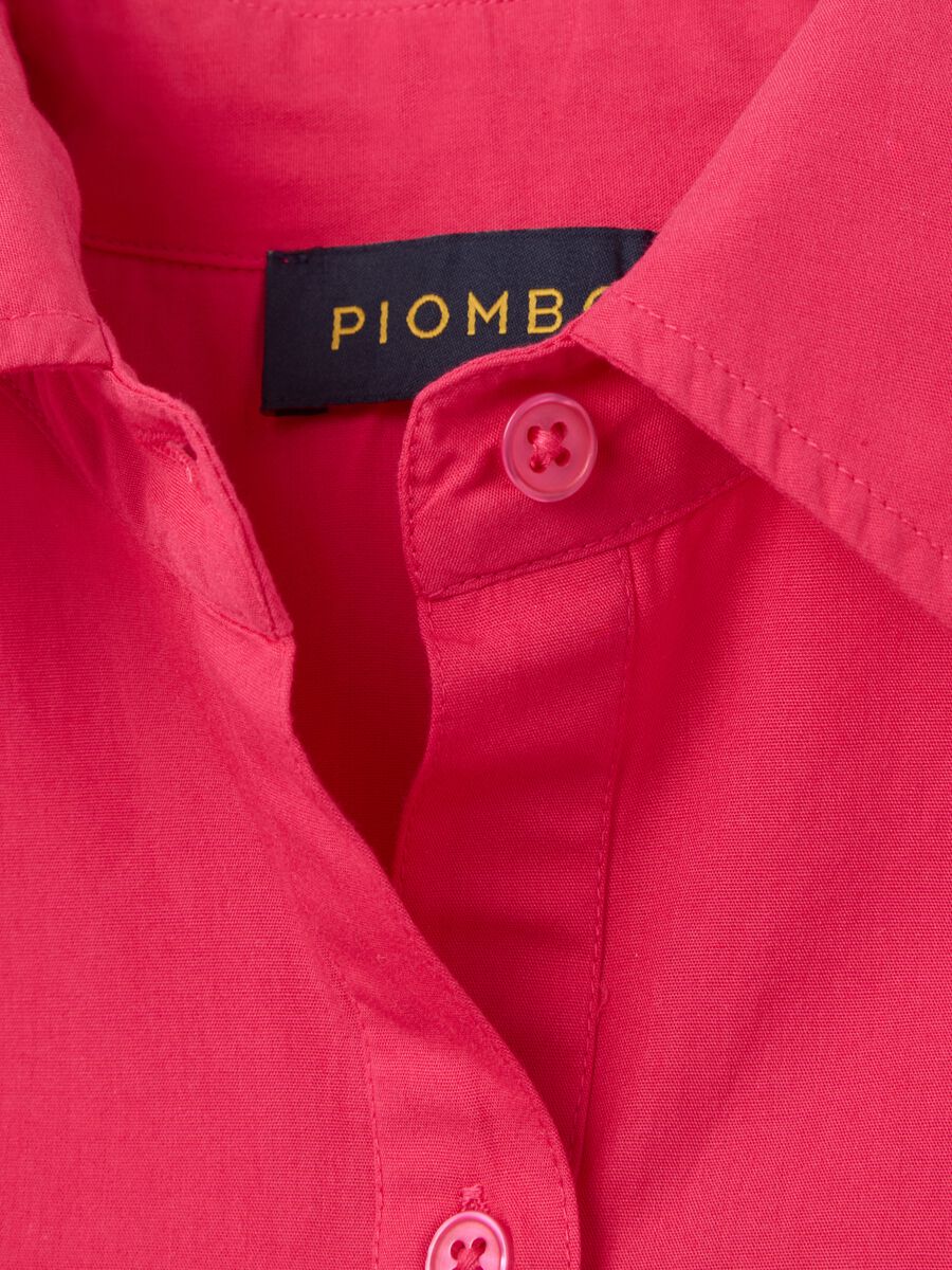 Pink shirt dress in poplin_5