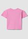 T-shirt in puro cotone rosa regular fit da bambina con stampa_1