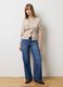 Beige Blouse with Mandarin Collar_1