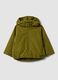 Green water-repellent hooded jacket with zip, regular fit for boys_0