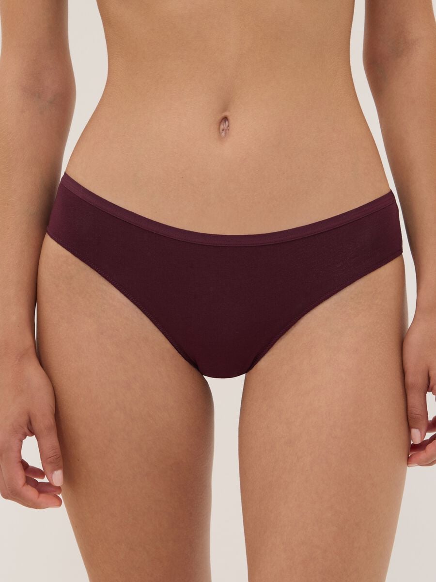Multipack di cinque slip multicolor in cotone organico elasticizzato_1
