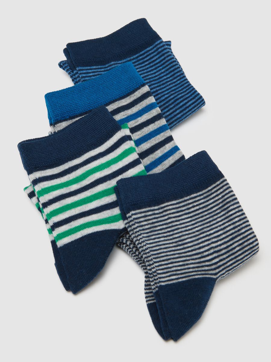 Multipack of multicoloured cotton blend socks for children_1
