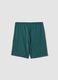 Boys oversized fit green pure cotton cargo shorts_1