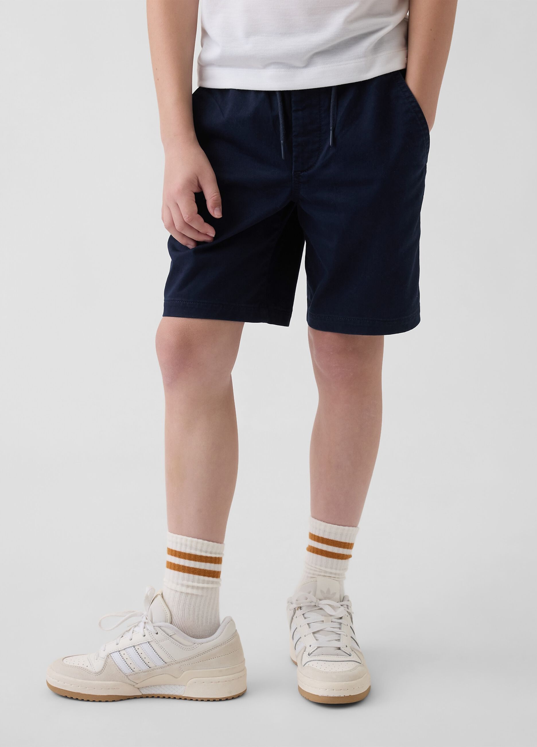 Stretch cotton shorts