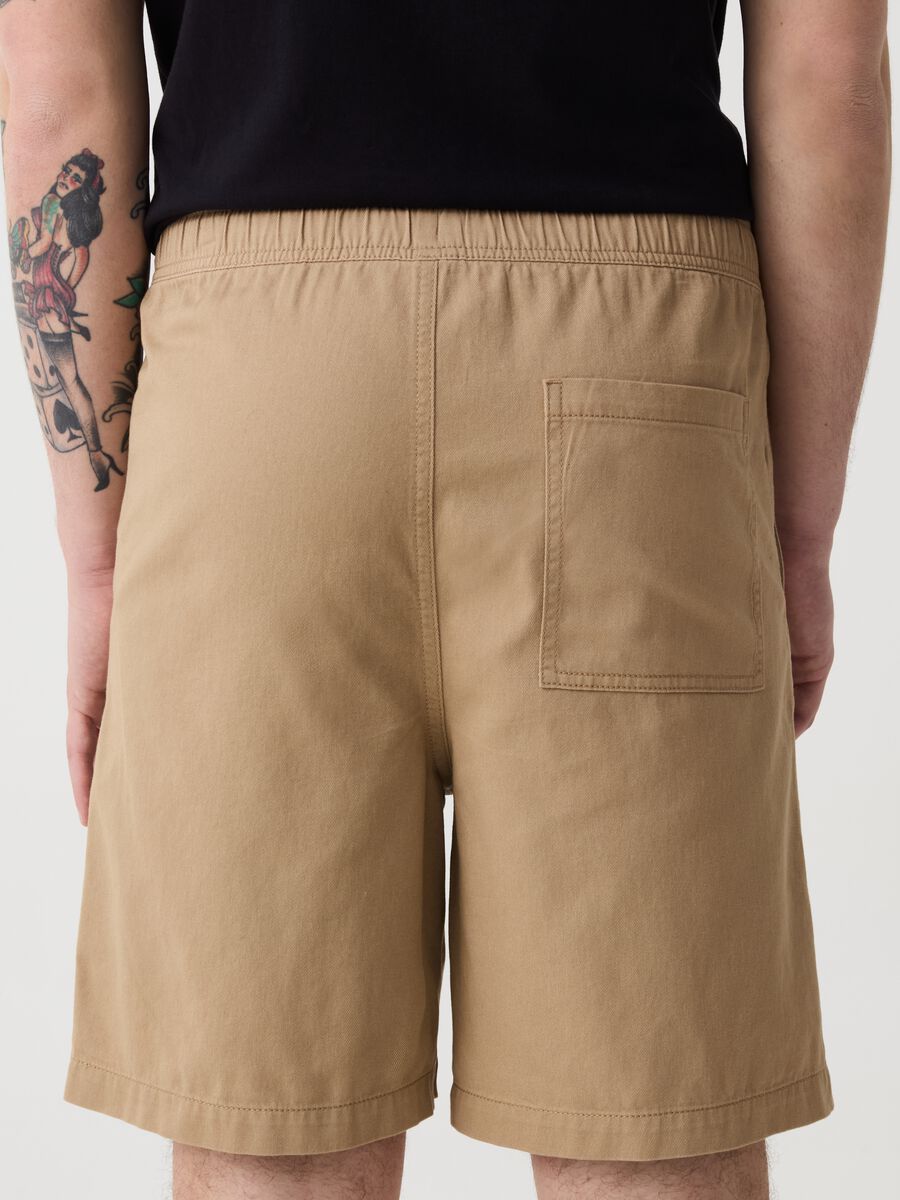 Bermuda joggers in cotton with drawstring_2