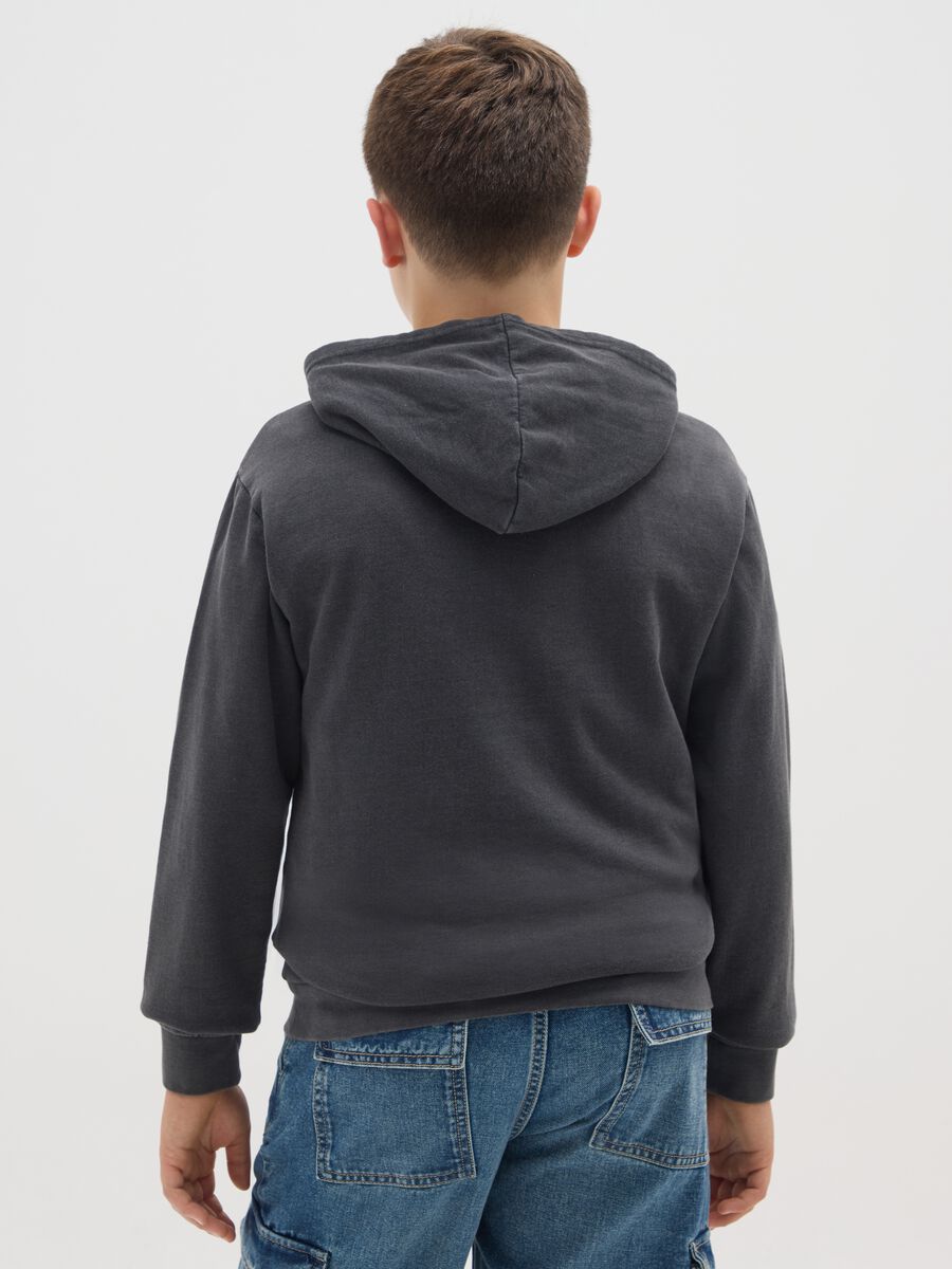 Black cotton-blend oversized boys' sweatshirt_1