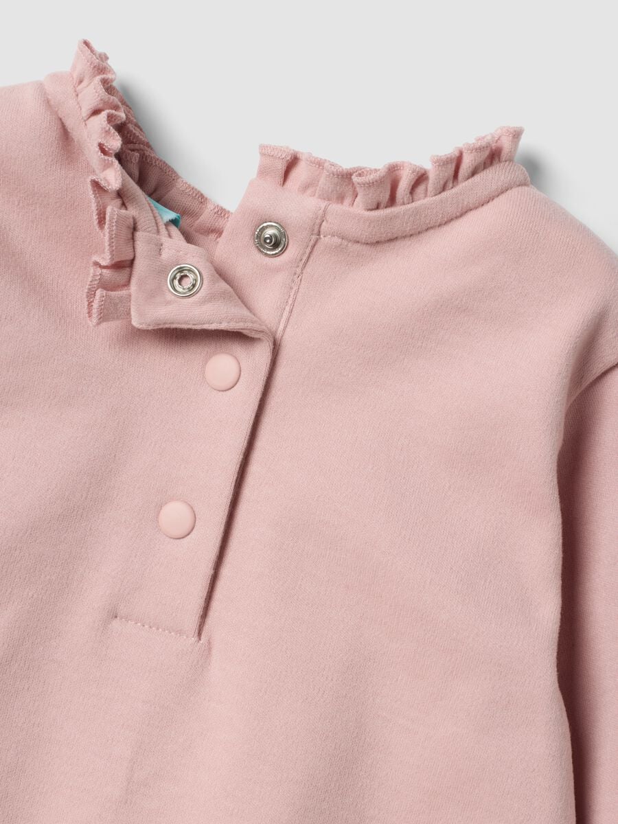 Maglia rosa in puro cotone organico con stampa Aristogatti per neonata_3