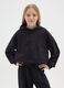 Girls' pure cotton black hoodie_0