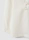 White organic stretch cotton polo shirt with collar for baby girl_2