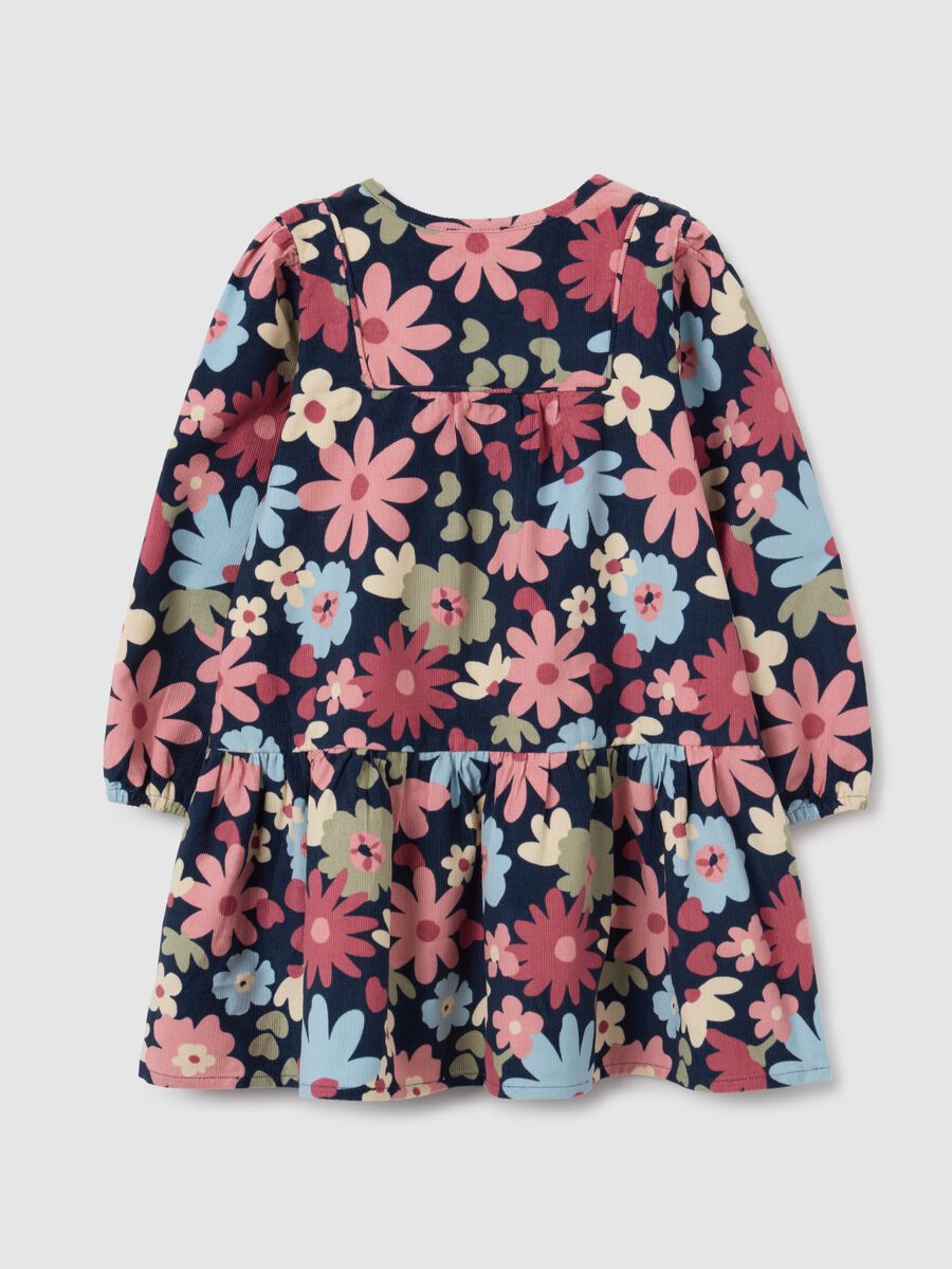 Girls' multicolour floral dress in pure cotton regular fit_1