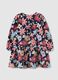 Girls' multicolour floral dress in pure cotton regular fit_1