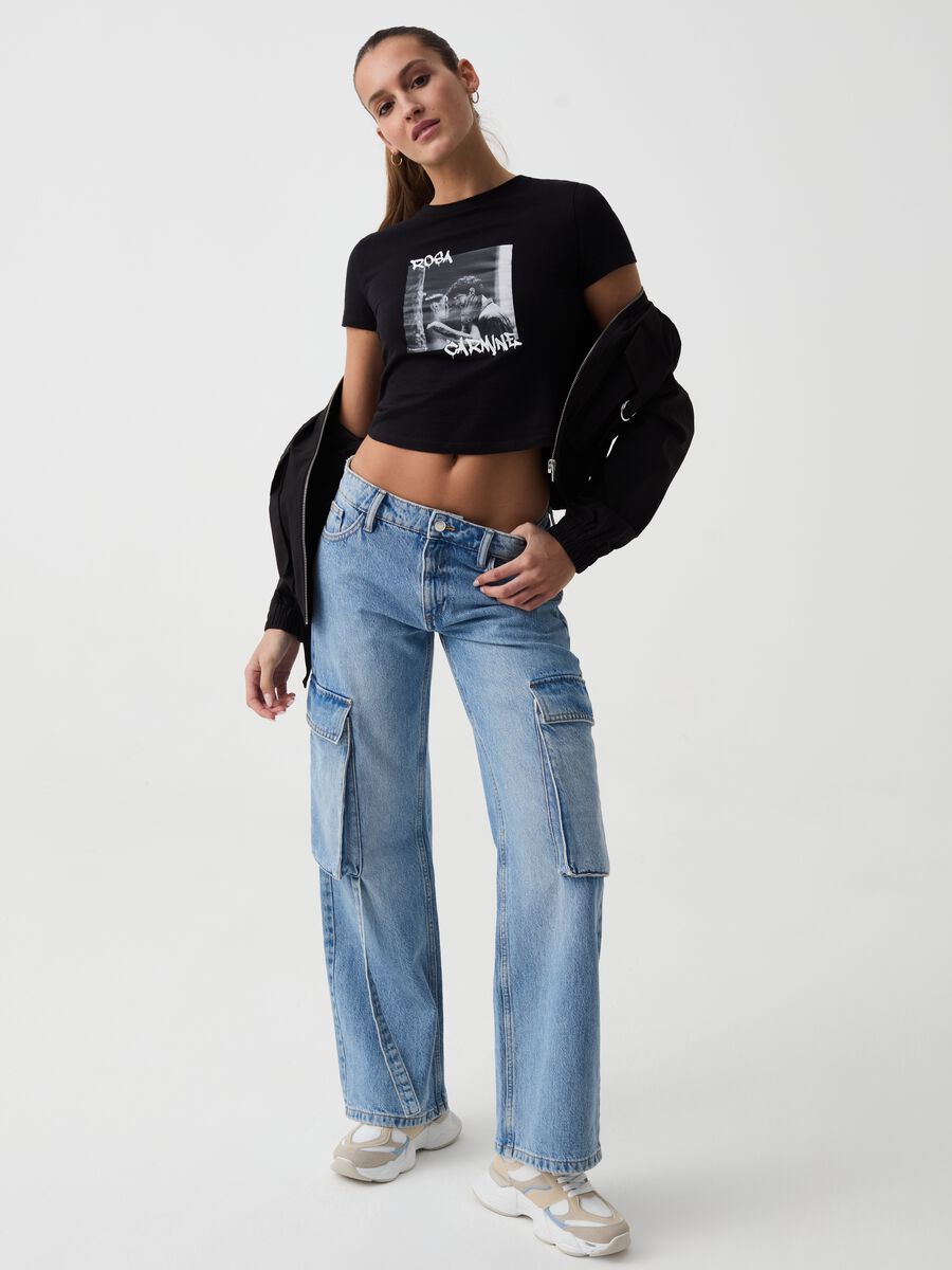 B.ANGEL FOR THE SEA BEYOND cropped T-shirt with print_1