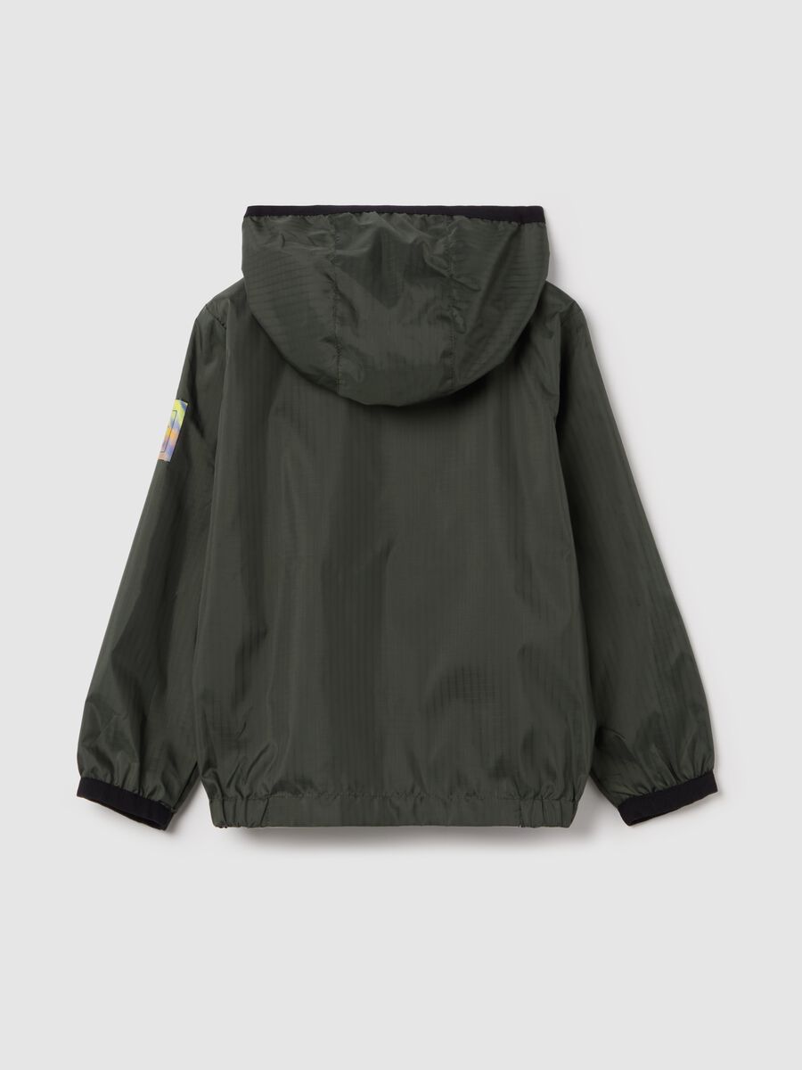 Full-zip reversible jacket with hood_1