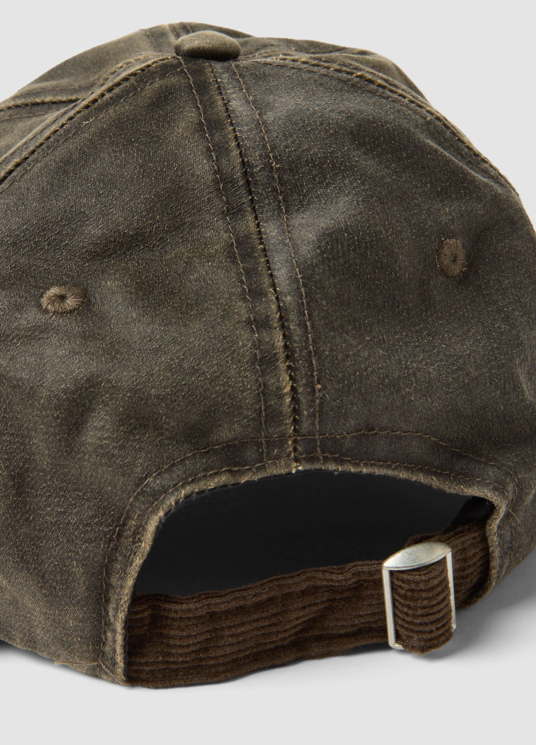 Brown cotton-blend baseball cap