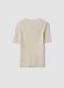 Beige fitted ribbed viscose-blend knit top_5