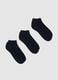 Three-pack of stretchable blue cotton sports socks_0
