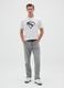 Men's white pure cotton T-shirt with Superman logo_1