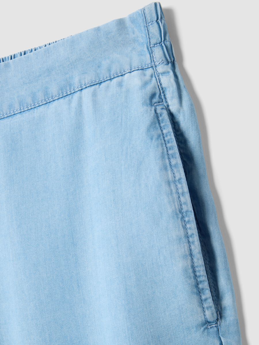 Pantaloni jogger in puro lyocell azzurri regular fit_5