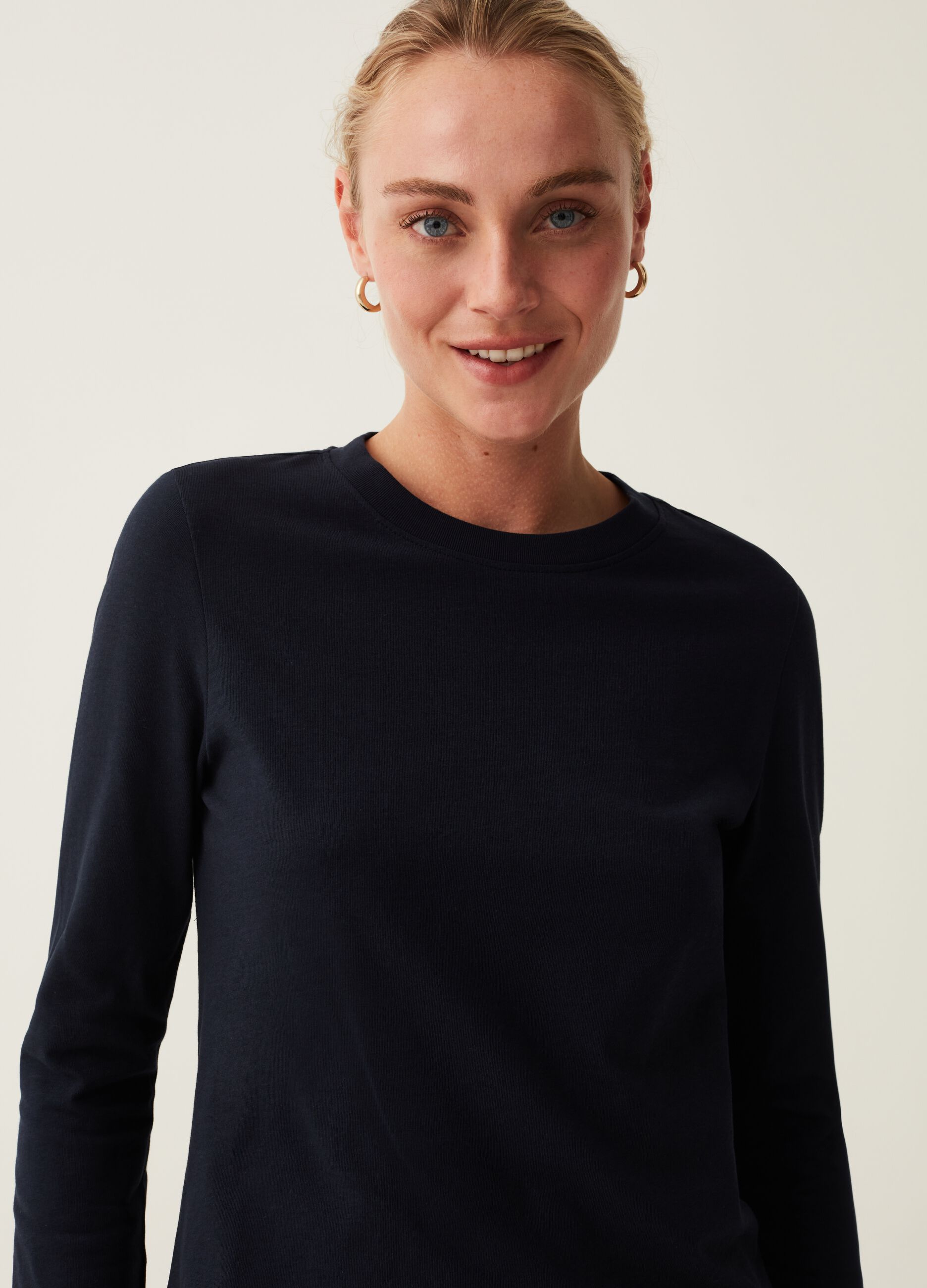 OVS T-shirt a maniche lunghe in cotone