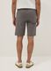 Grey striped stretch cotton Bermuda shorts_2