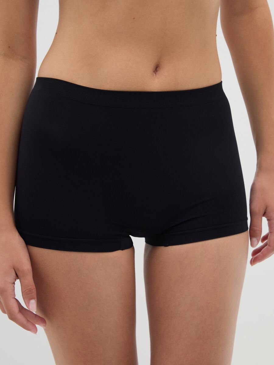 Stretch Fabric Black Culottes_1