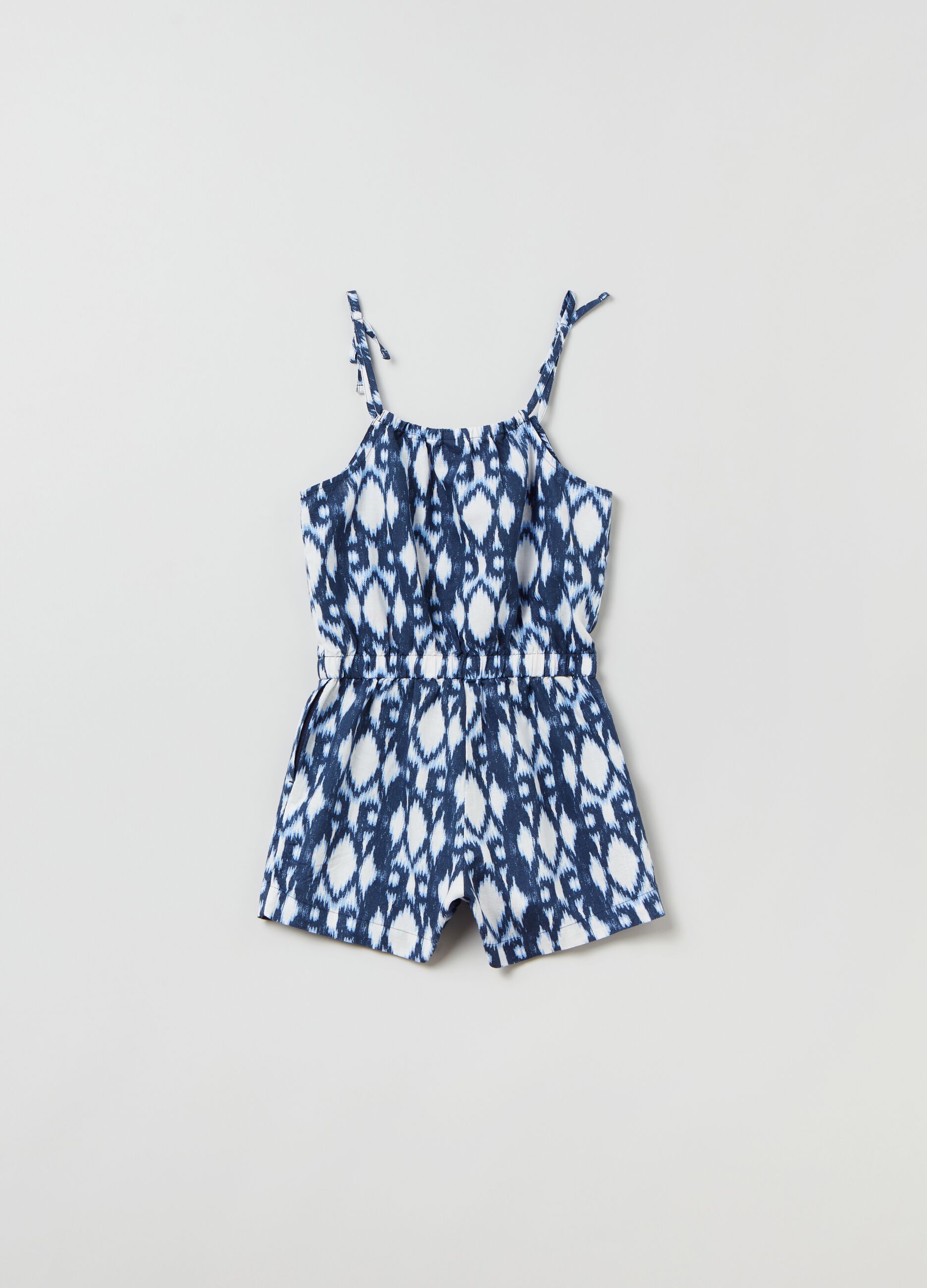 Tutina corta con stampa ikat