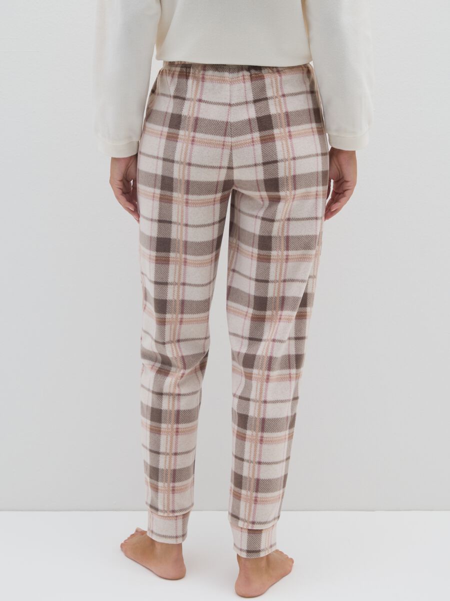 Pantaloni pigiama in pile rosa_2