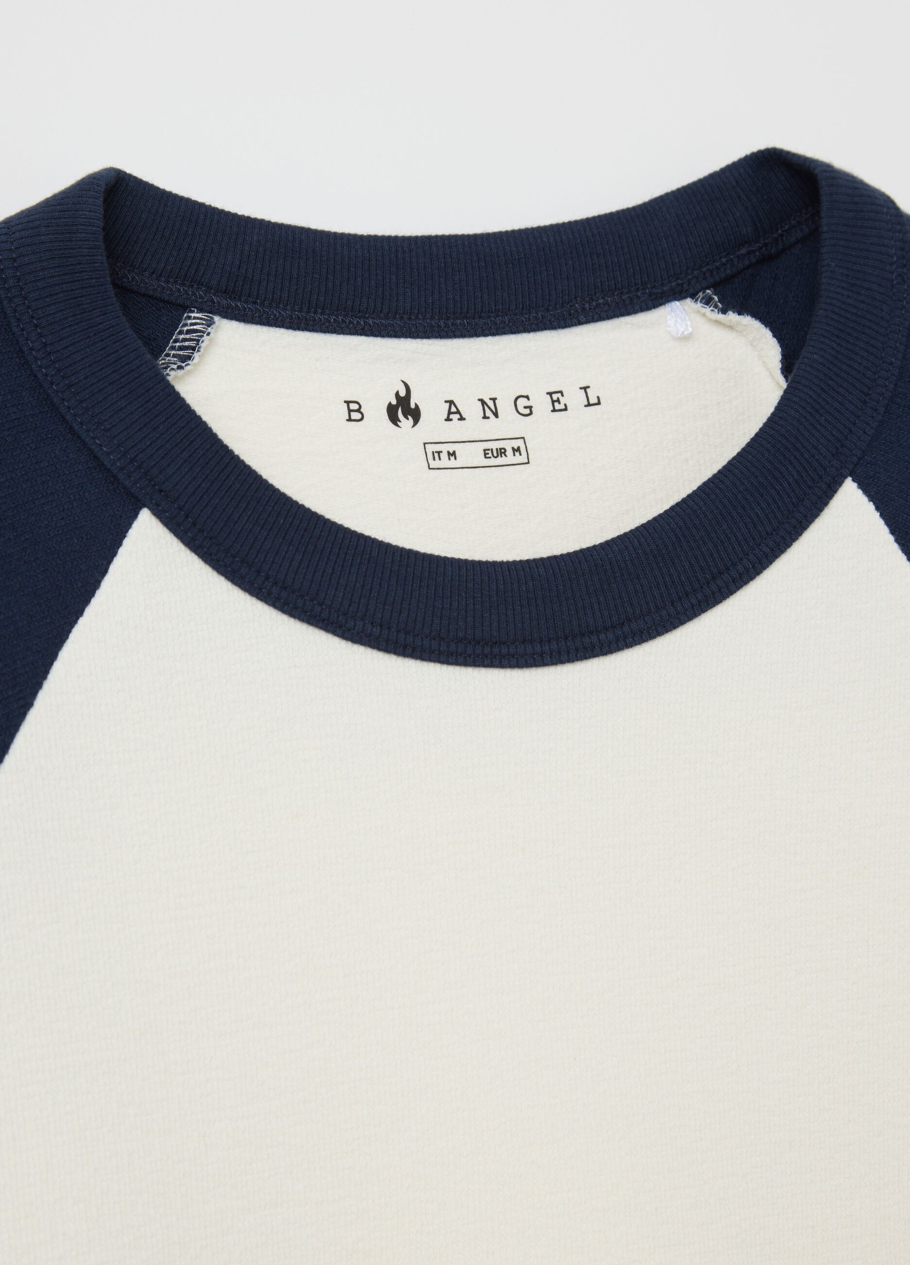 T-shirt in cotone bicolore