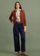 Cardigan rosso in puro cotone con bottoni regular fit_1